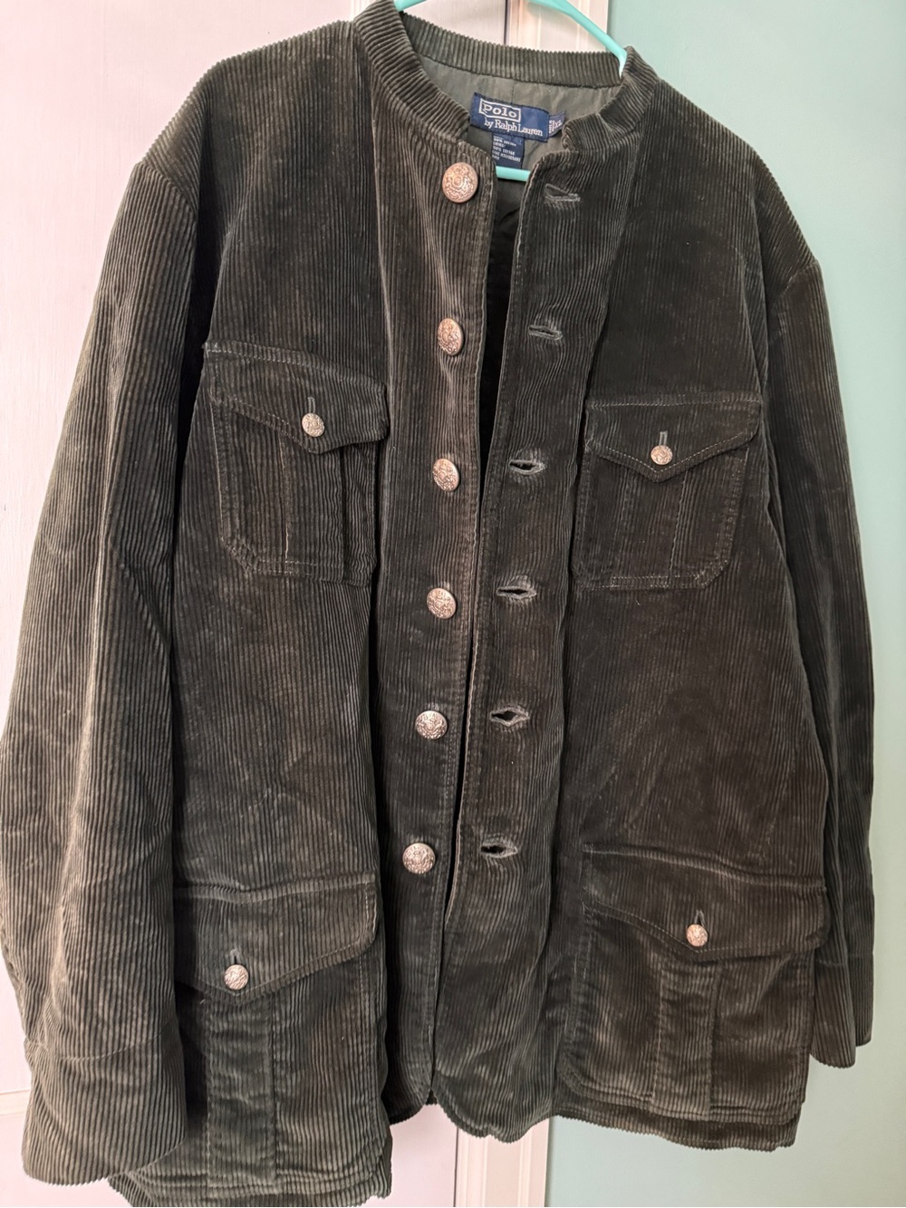 Men’s Ralph Lauren Polo Green Corduroy Button Jacket - Picture 13 of 15